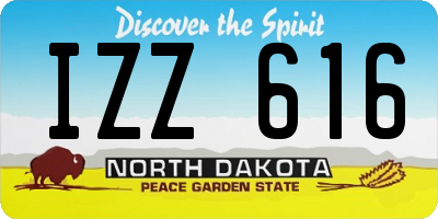 ND license plate IZZ616