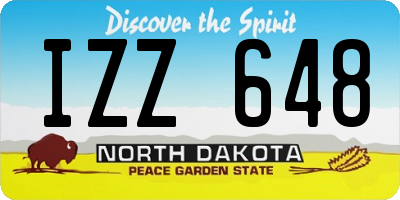 ND license plate IZZ648