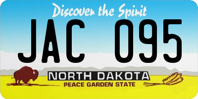 ND license plate JAC095