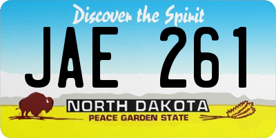 ND license plate JAE261