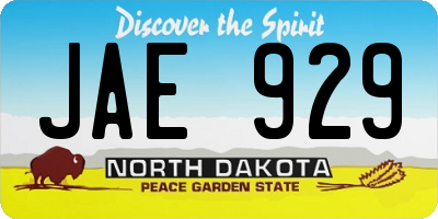 ND license plate JAE929