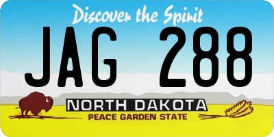 ND license plate JAG288