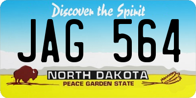 ND license plate JAG564