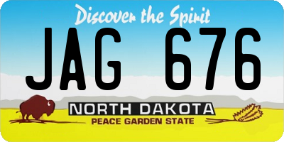 ND license plate JAG676
