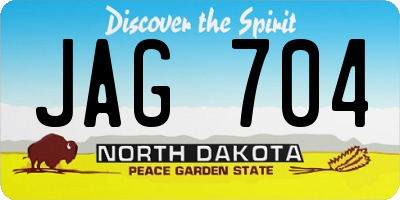 ND license plate JAG704