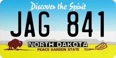 ND license plate JAG841