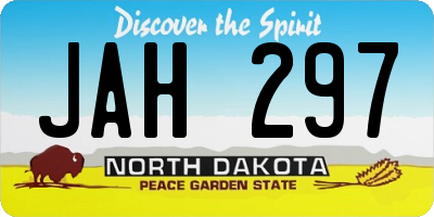 ND license plate JAH297