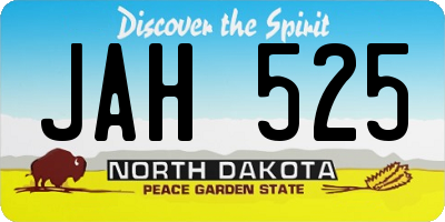 ND license plate JAH525