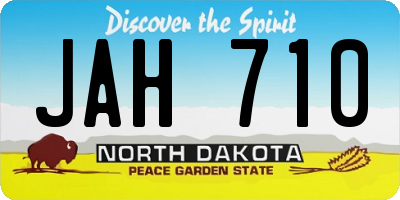 ND license plate JAH710