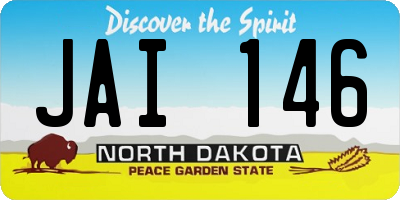 ND license plate JAI146