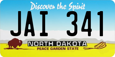 ND license plate JAI341