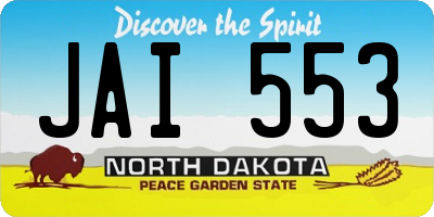 ND license plate JAI553