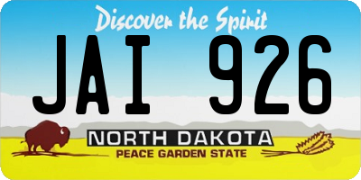 ND license plate JAI926