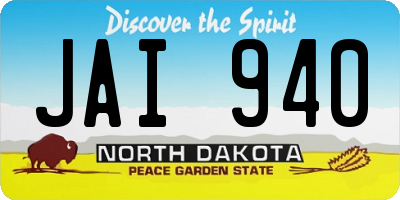 ND license plate JAI940