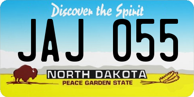 ND license plate JAJ055