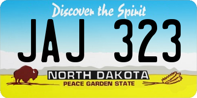 ND license plate JAJ323