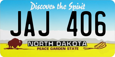 ND license plate JAJ406