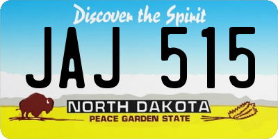 ND license plate JAJ515