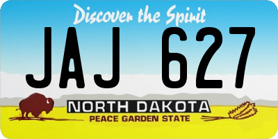 ND license plate JAJ627