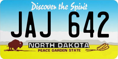 ND license plate JAJ642