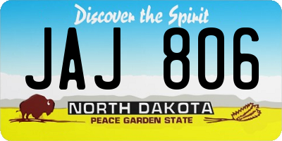 ND license plate JAJ806