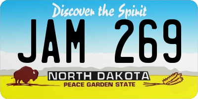ND license plate JAM269