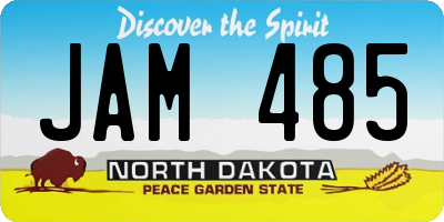 ND license plate JAM485
