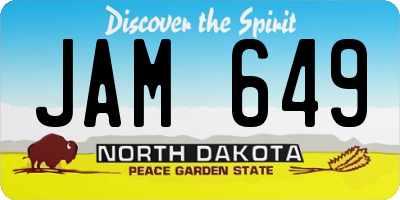 ND license plate JAM649