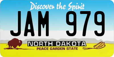 ND license plate JAM979