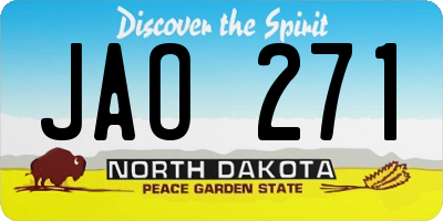 ND license plate JAO271