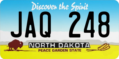 ND license plate JAQ248