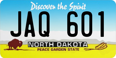 ND license plate JAQ601