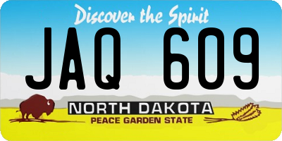 ND license plate JAQ609