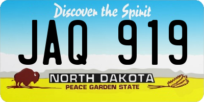 ND license plate JAQ919