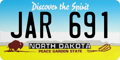 ND license plate JAR691