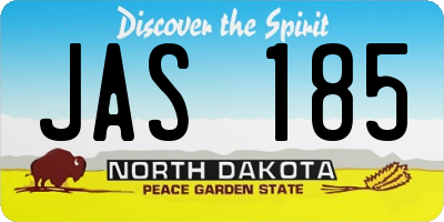 ND license plate JAS185