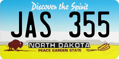 ND license plate JAS355