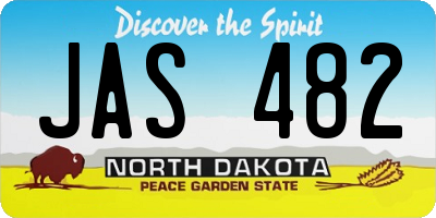 ND license plate JAS482