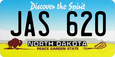 ND license plate JAS620