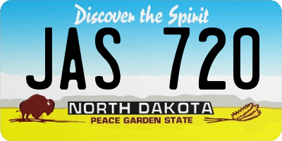 ND license plate JAS720