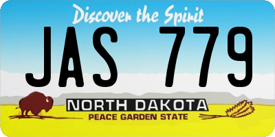 ND license plate JAS779