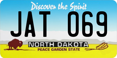 ND license plate JAT069