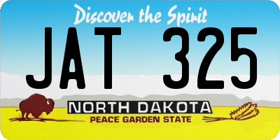 ND license plate JAT325
