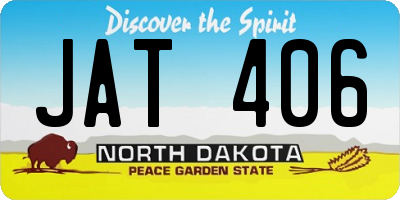 ND license plate JAT406