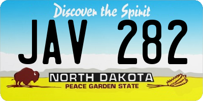 ND license plate JAV282