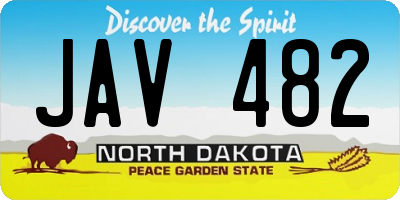 ND license plate JAV482