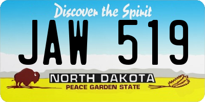 ND license plate JAW519