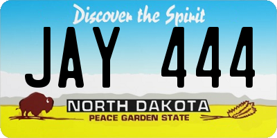 ND license plate JAY444