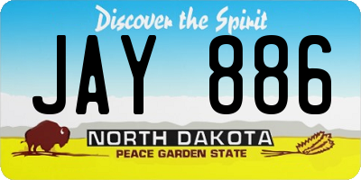 ND license plate JAY886