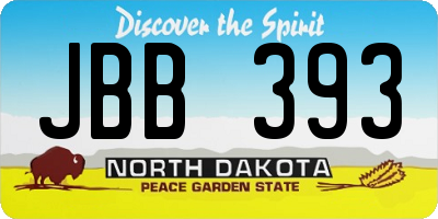 ND license plate JBB393